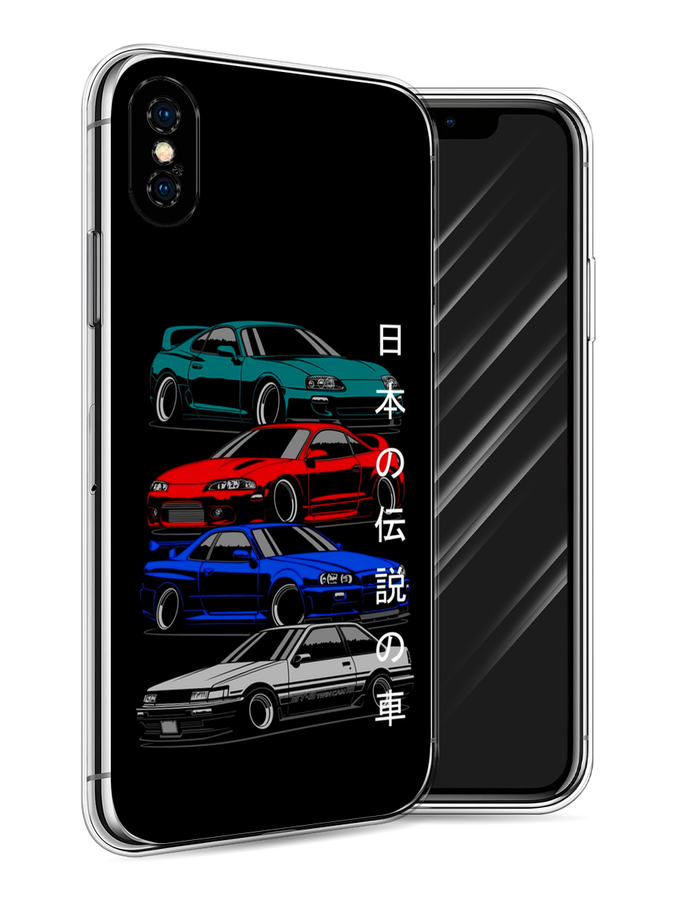 

Чехол Awog на Apple iPhone X (10) / Айфон X (10) "JDM Legend cars", Разноцветный, 11050-5