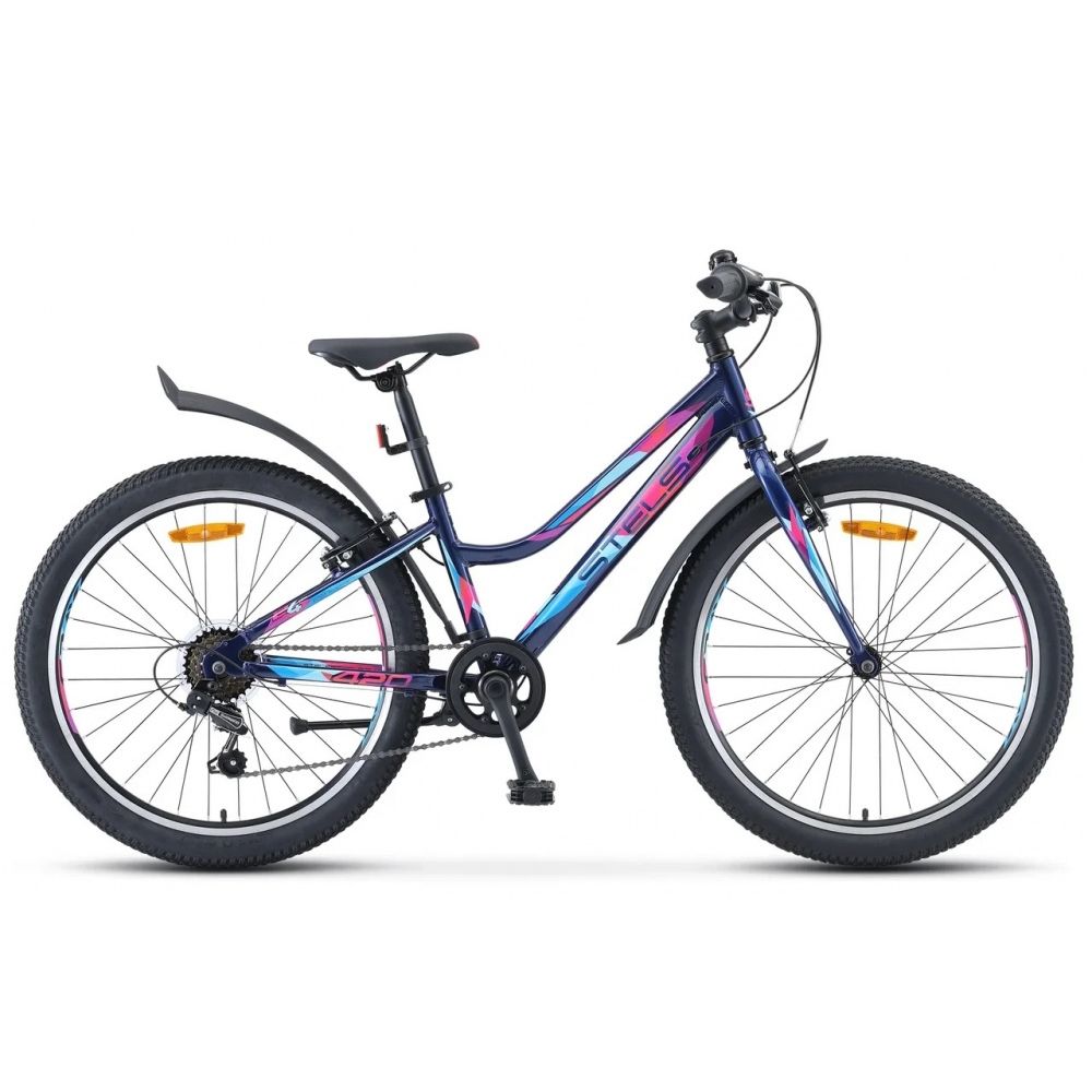 

Велосипед 24 Stels Miss 4300 V V010 (рама 14) Фиолетовый/розовый