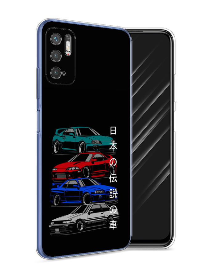 

Чехол Awog на Xiaomi Redmi Note 10 5G "JDM Legend cars", Разноцветный, 310750-5