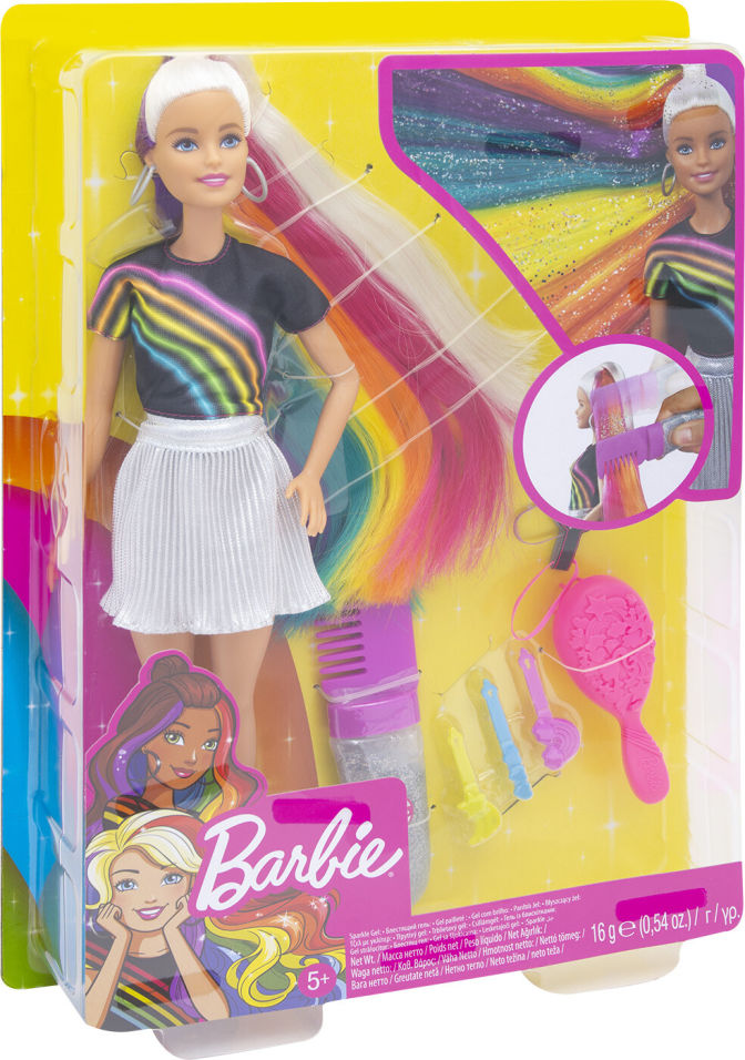 Кукла Barbie Радужное сияние волос FXN96