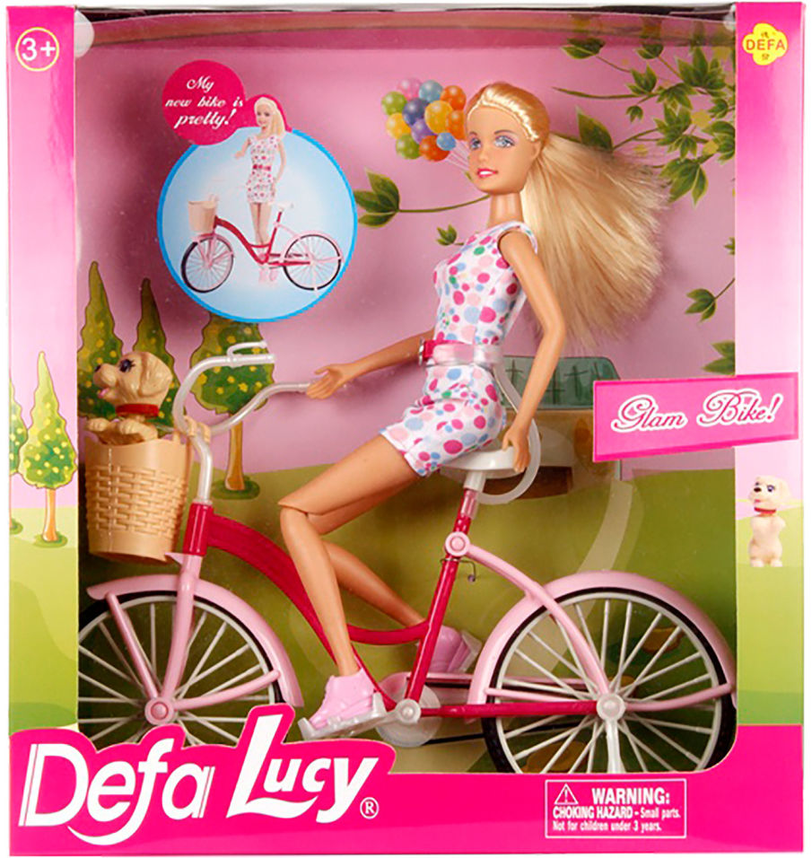 Кукла Defa Lucy На велосипеде 33см