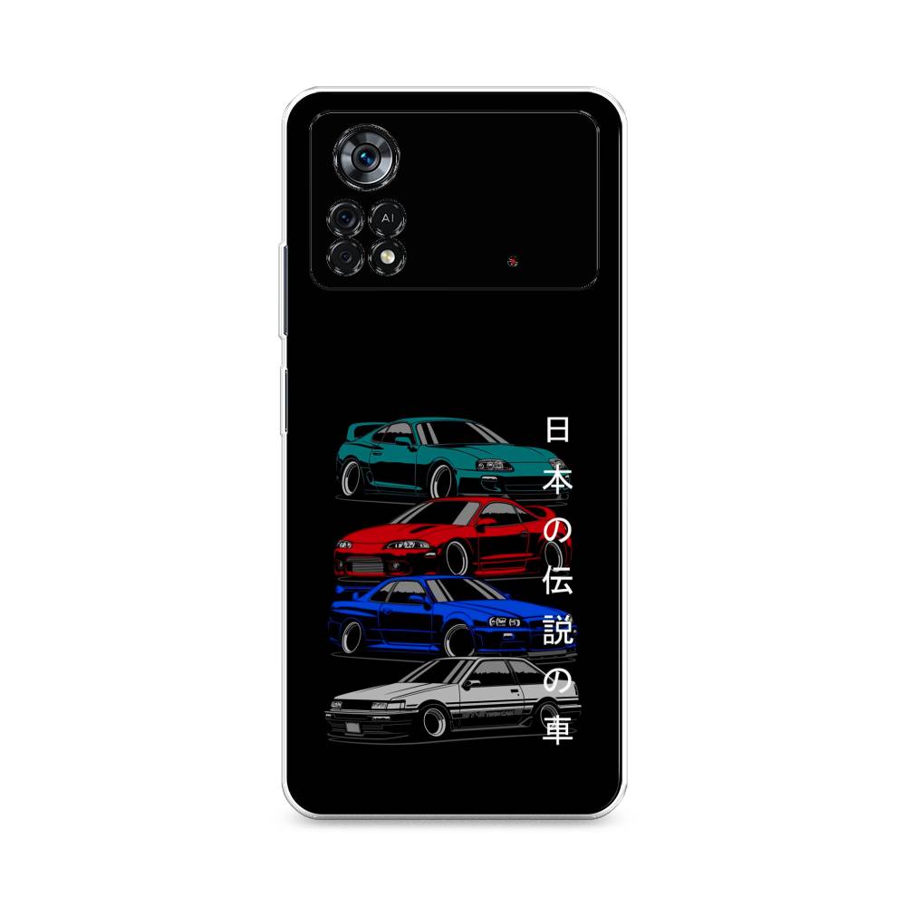 

Чехол Awog на Poco X4 Pro 5G "JDM Legend cars", Разноцветный, 313150-5