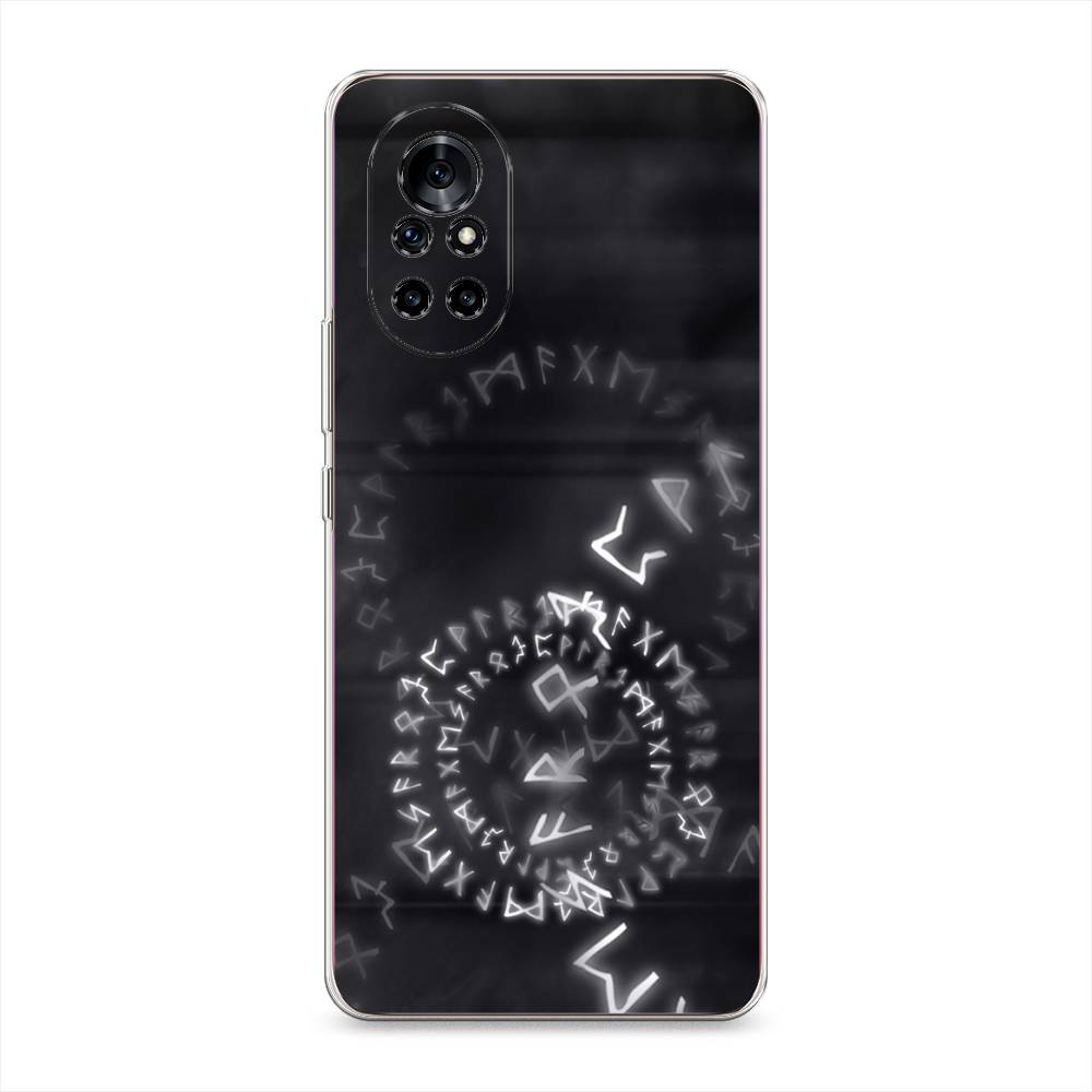 

Чехол на Honor V40 Lite "Руны", Серый;черный, 6105750-3