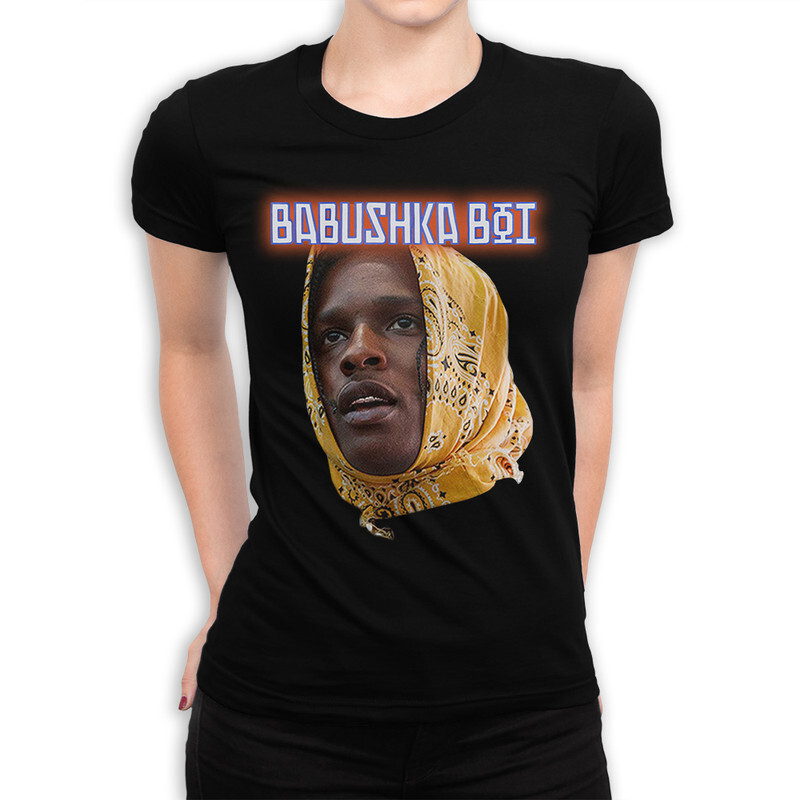 фото Футболка женская dream shirts asap rocky babushka boi 9899088111 черная 2xl