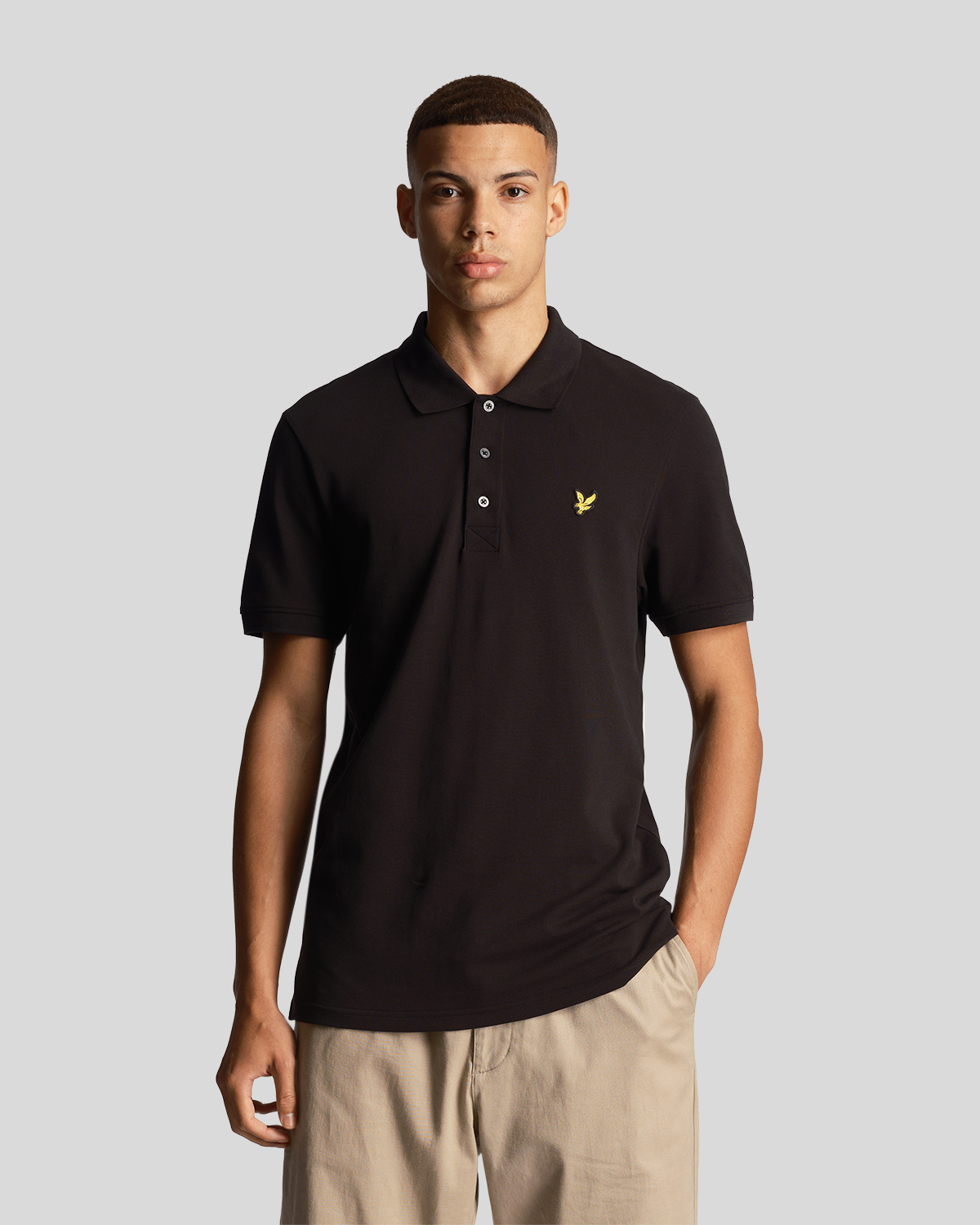 Футболка мужская Lyle&Scott Plain Polo Shirt черная M