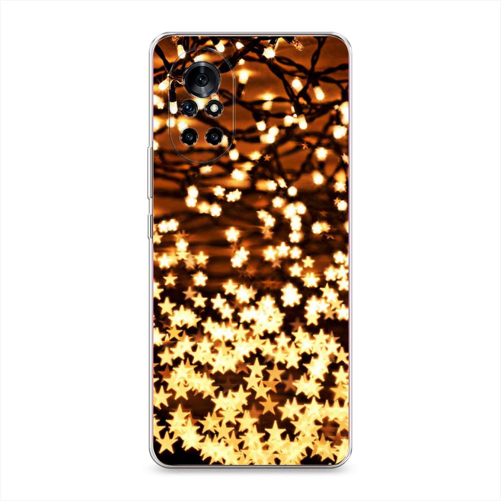 

Чехол на Honor V40 Lite "Новогодняя гирлянда", Золотистый, 6105750-5