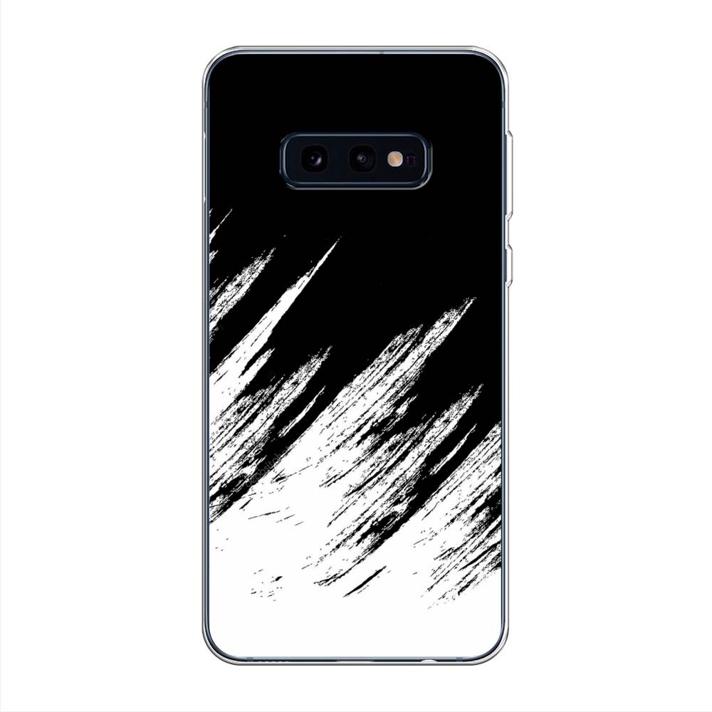 фото Силиконовый чехол "черно белые брызги" на samsung galaxy s10e awog