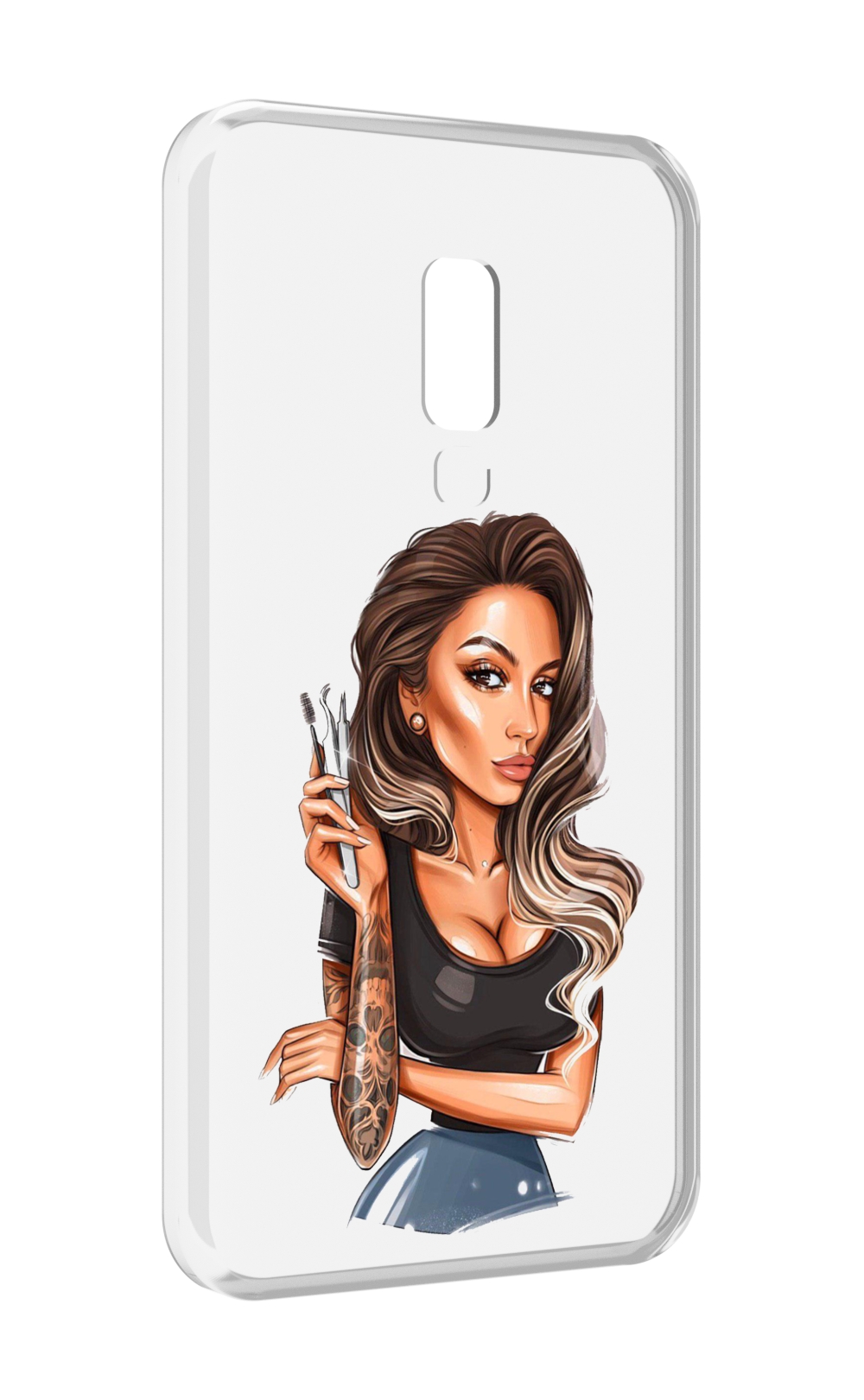 

Чехол MyPads Девушка-бровист для Meizu 15, Прозрачный, Tocco