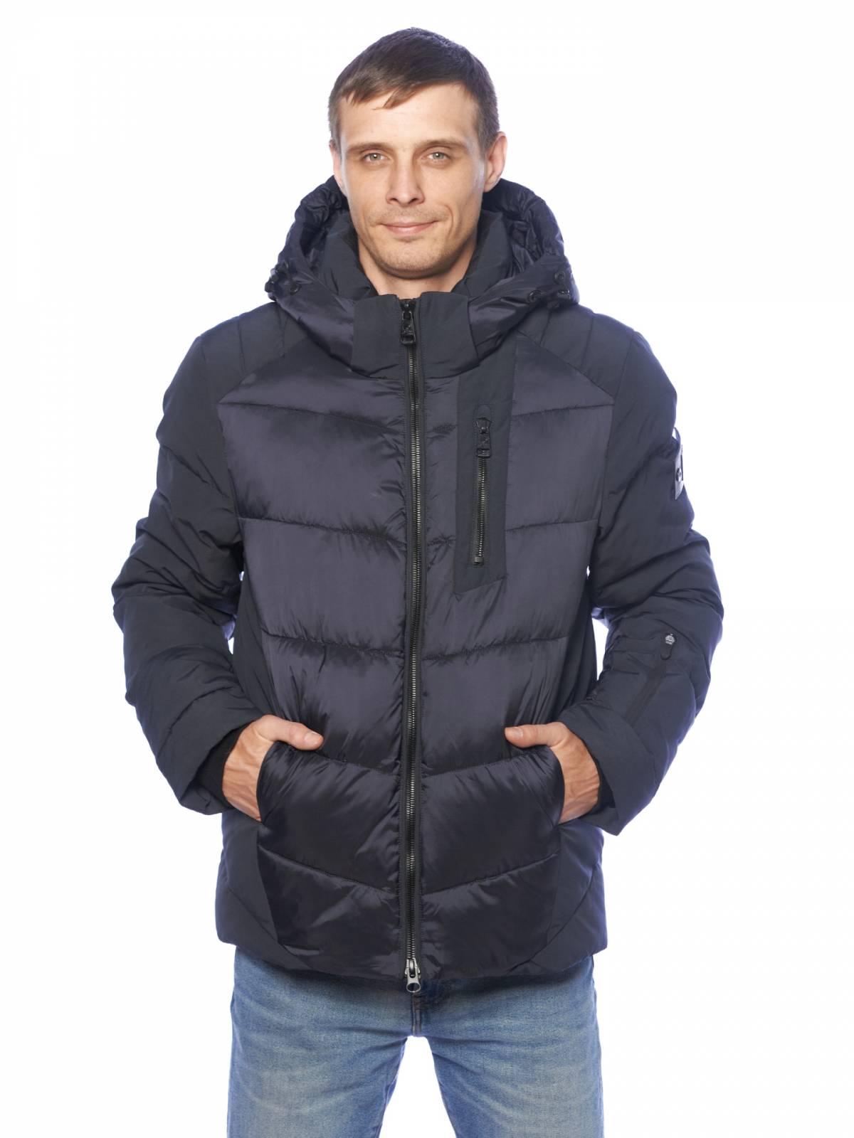 Зимняя куртка мужская Clasna 3776 синяя 50 RU