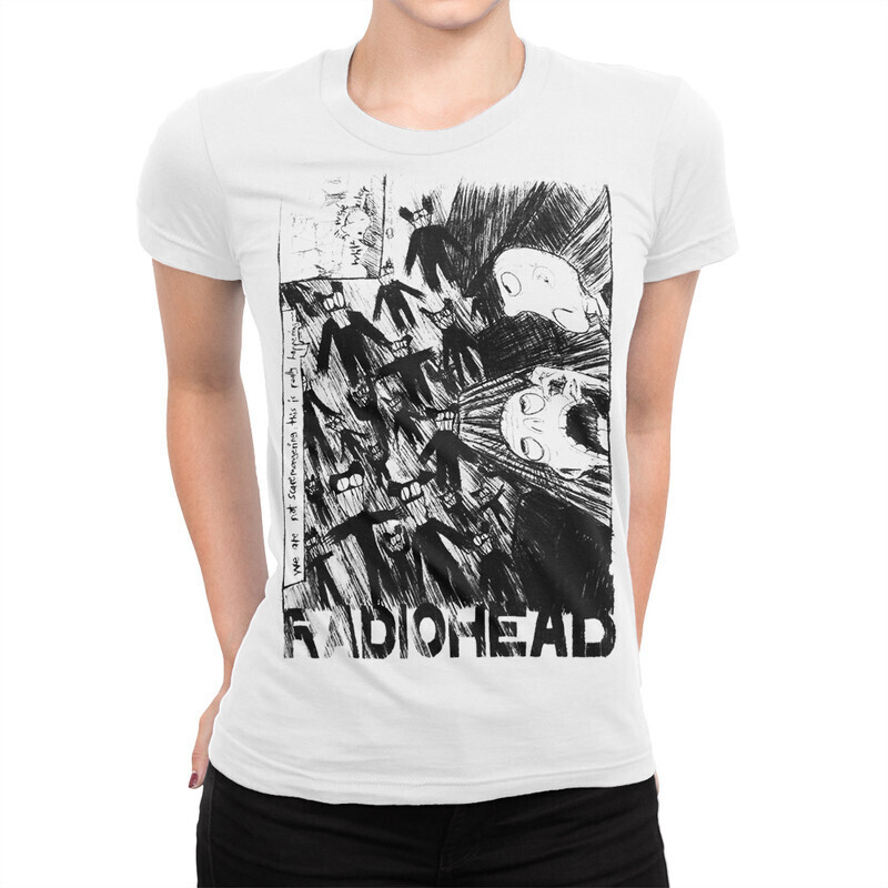 

Футболка женская Dream Shirts Radiohead 10003771 белая XS, Radiohead 10003771