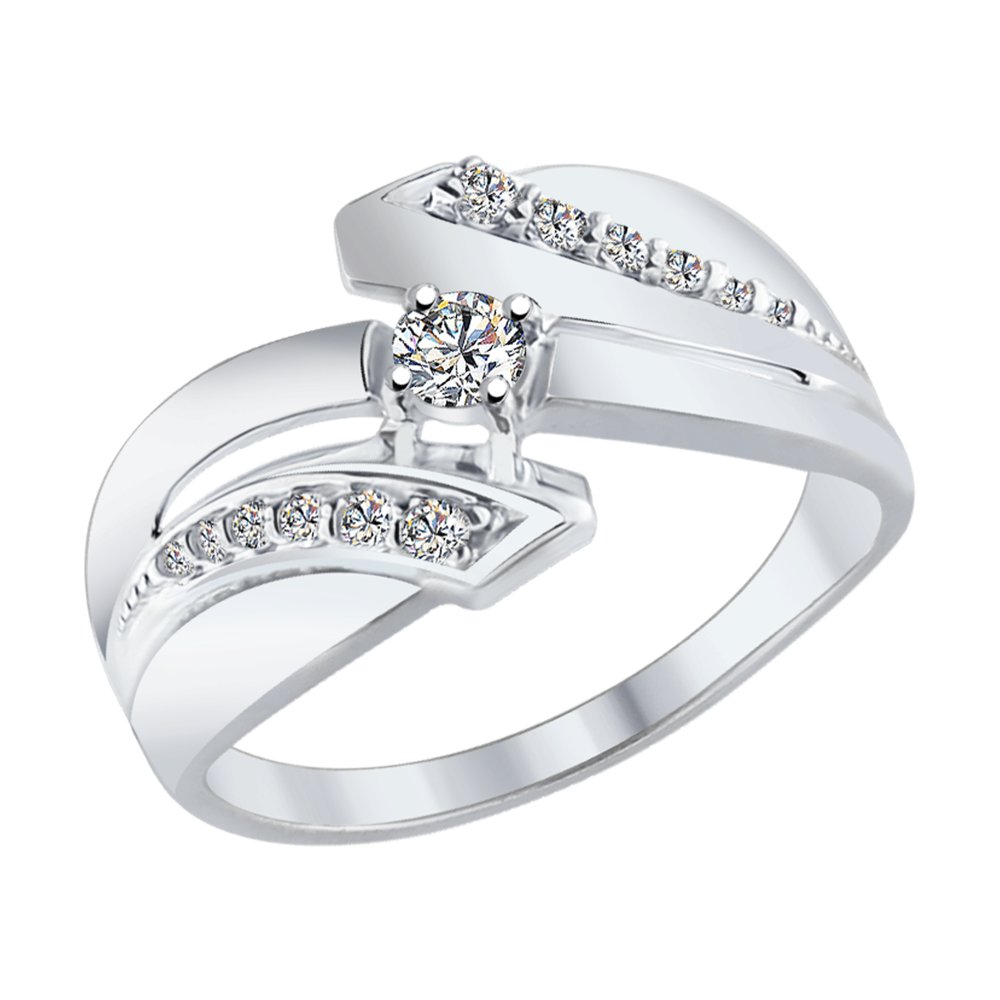 фото Кольцо из серебра с фианитом р. 17 sokolov 94012570