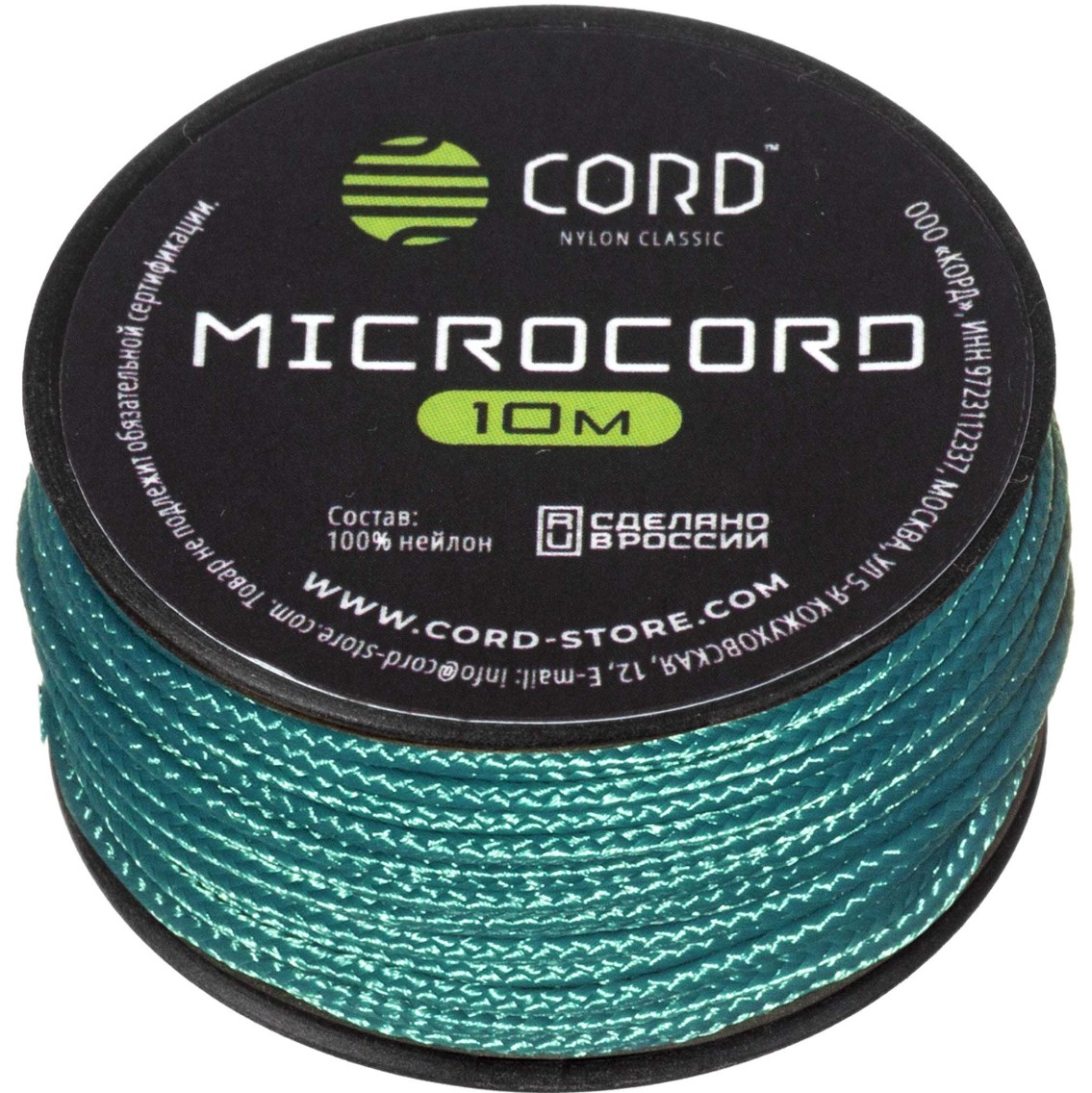 

Микрокорд CORD катушка 10м (aquamarine), Зеленый, УТ-00071572