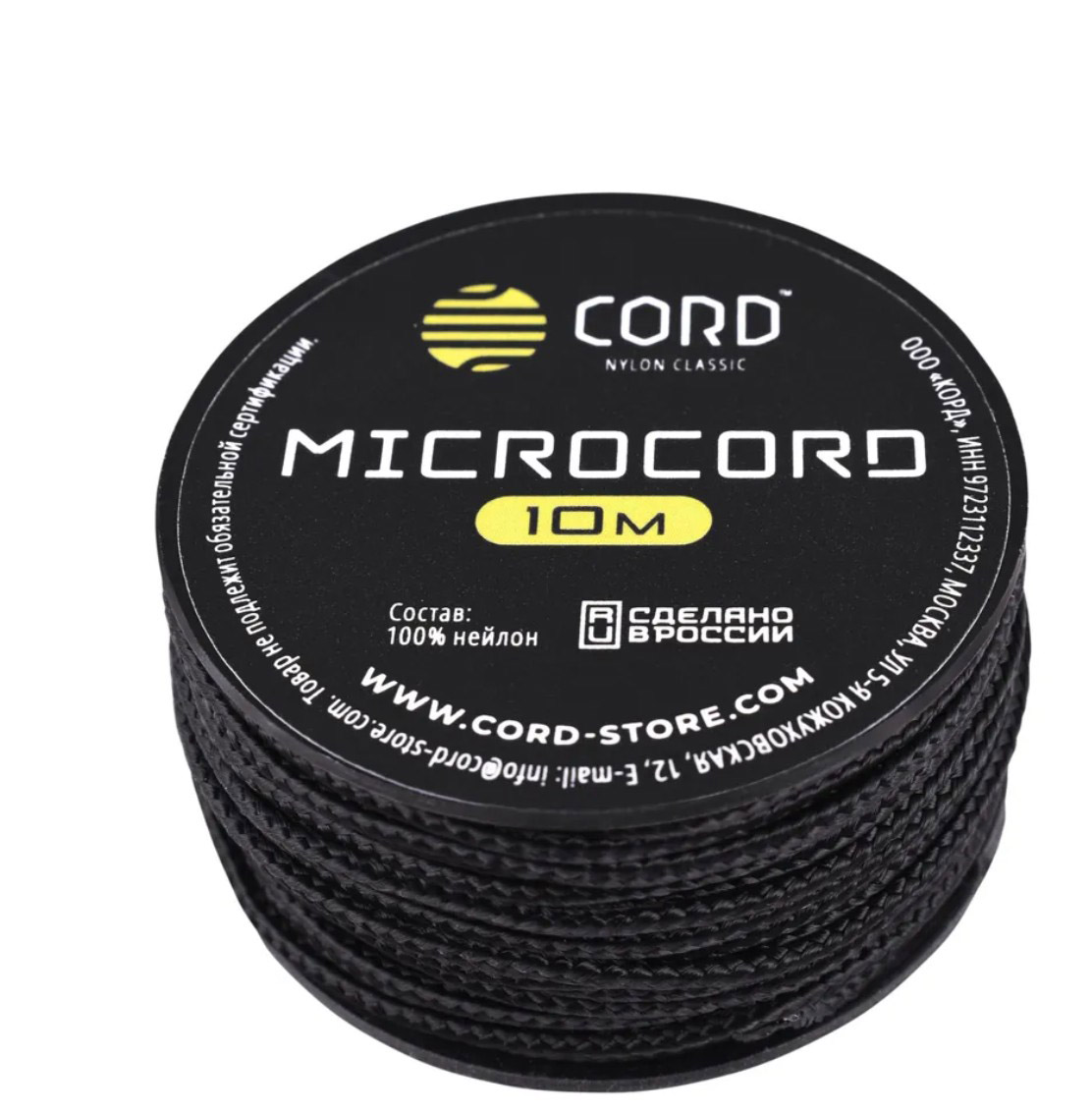

Микрокорд CORD катушка 10м (black), Черный, УТ-00065478