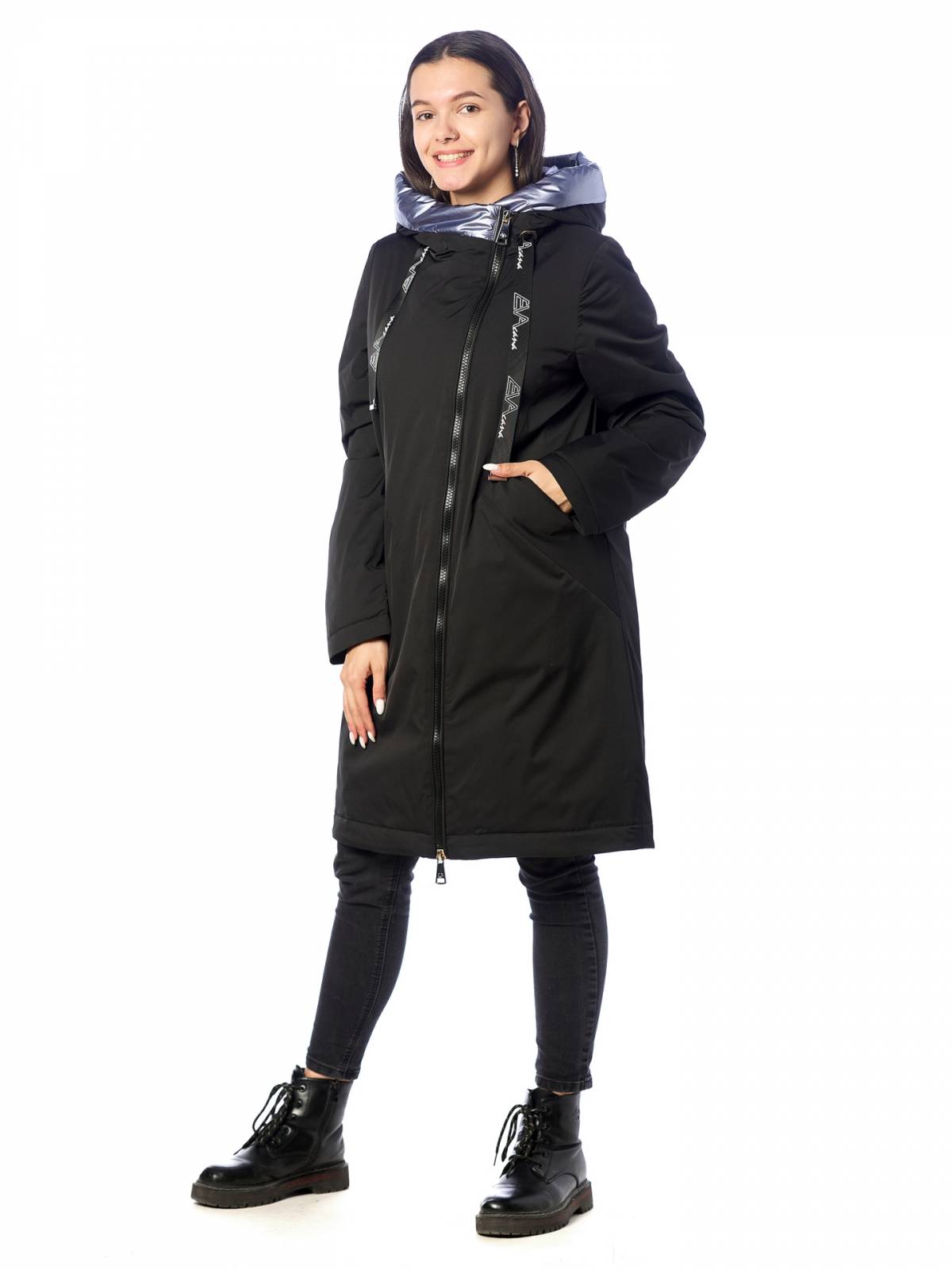 

Куртка женская EVACANA 4005 черная 44 RU, Черный, 4005