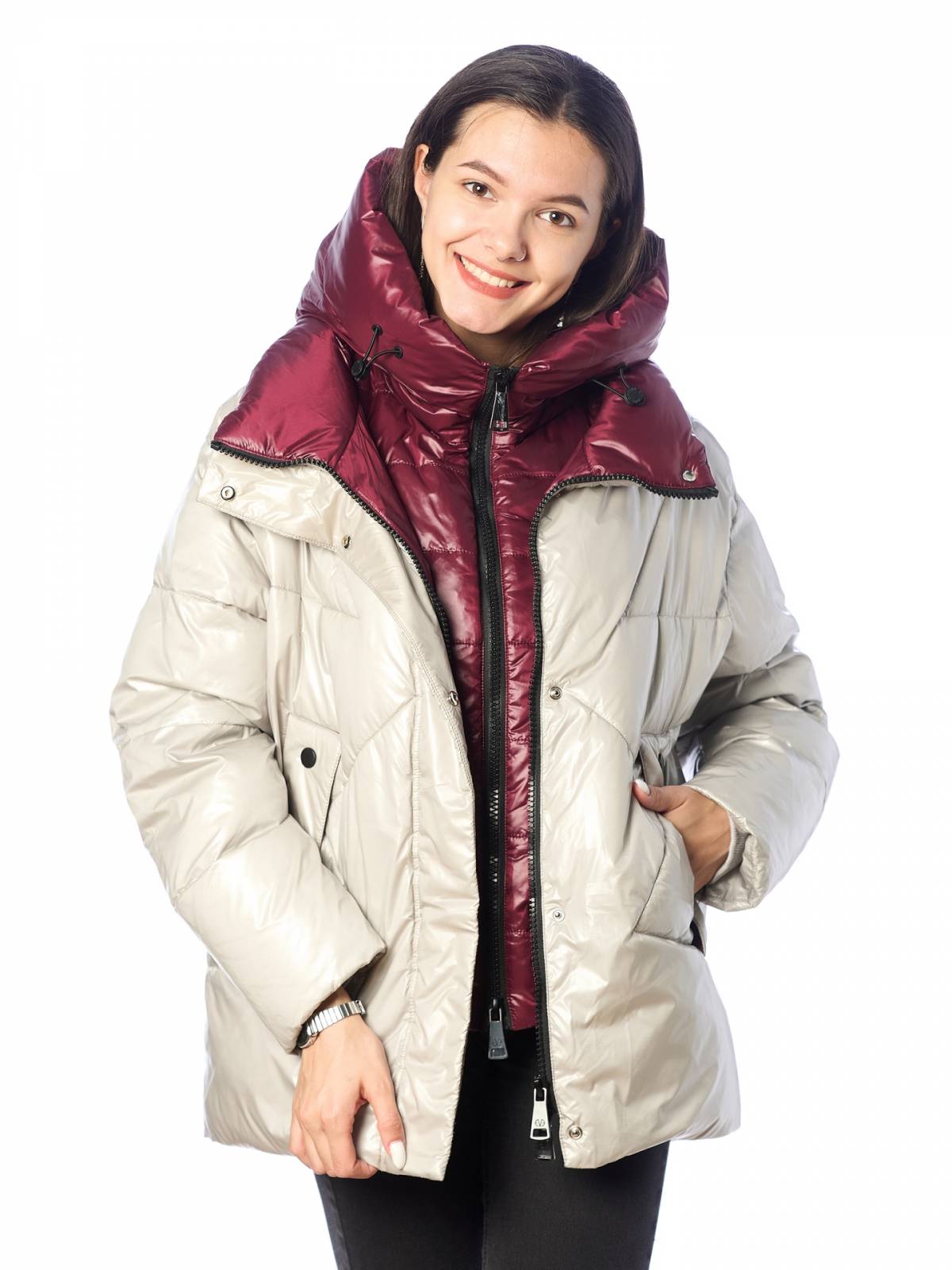 

Куртка женская EVACANA 4068 серая 48 RU, Серый, 4068