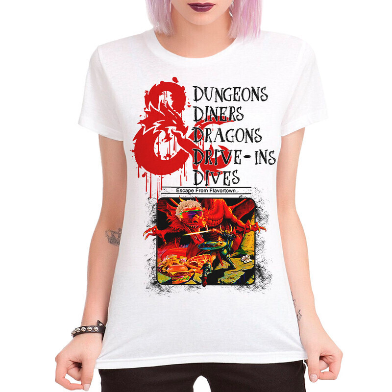 

Футболка женская Dream Shirts Подземелья и драконы - Dungeons and Dragons белая XL, Подземелья и драконы - Dungeons and Dragons