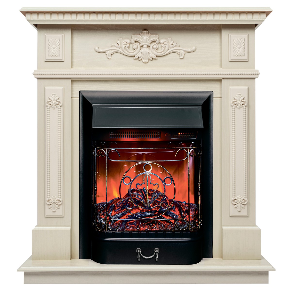 

Электрокамин RealFlame Lilian WT с очагом Majestic Lux Black, Lilian белый