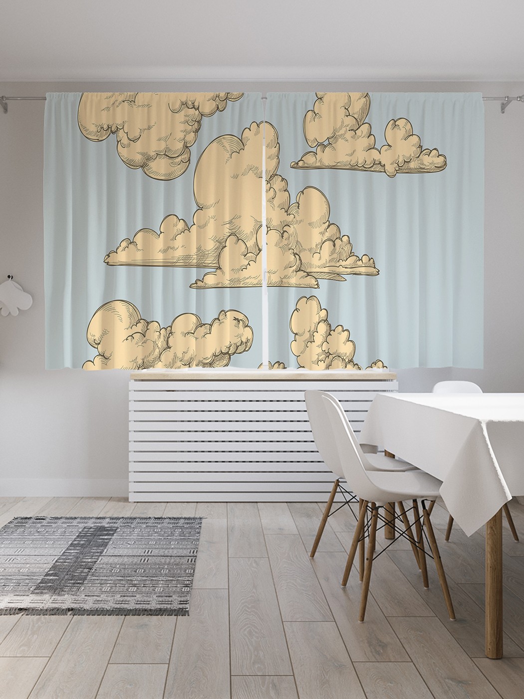 

Шторы JoyArty с фотопечатью "Кучевые облака" из сатена, 290х180 см, Кучевые облака