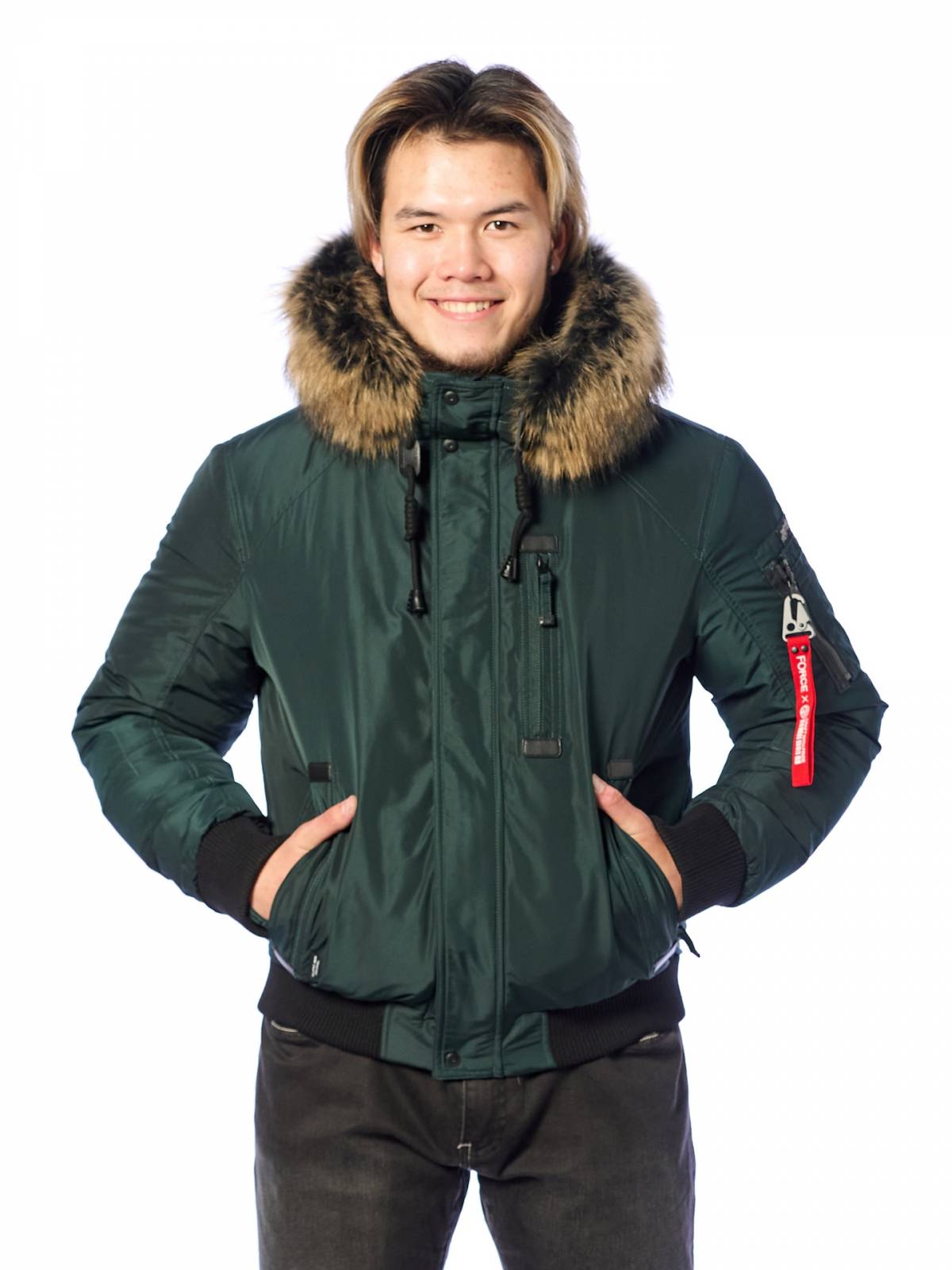 Зимняя куртка мужская Shark Force 4184 зеленая 48 RU