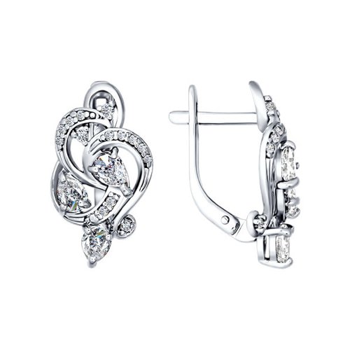 

Серьги из серебра с фианитом SOKOLOV 94020845, 94020845