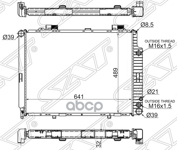 

Радиатор Mercedes E-Class W210 2.0/2.0D/2.2D/2.3/2.4/2.5D/2.7Td/2.8/3.0D/3.2 95-02 Sat Mb0