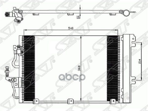 

Радиатор Кондиционера Opel Astra H 1.4/1.6/1.8 04-11/Opel Zafira B 1.6/1.8 05- Sat St-Op00