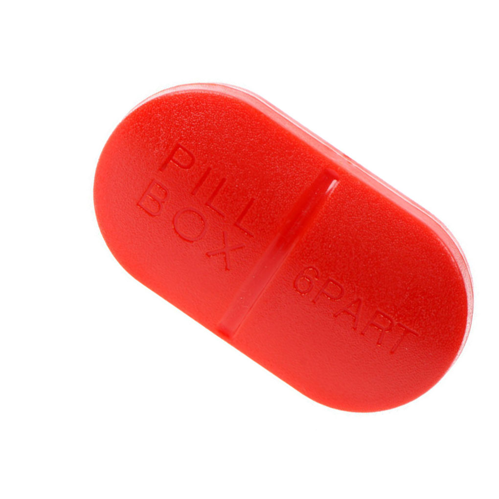 Купить Таблетница Pill Box с 6-ю отделениями Оранжевая, Markethot