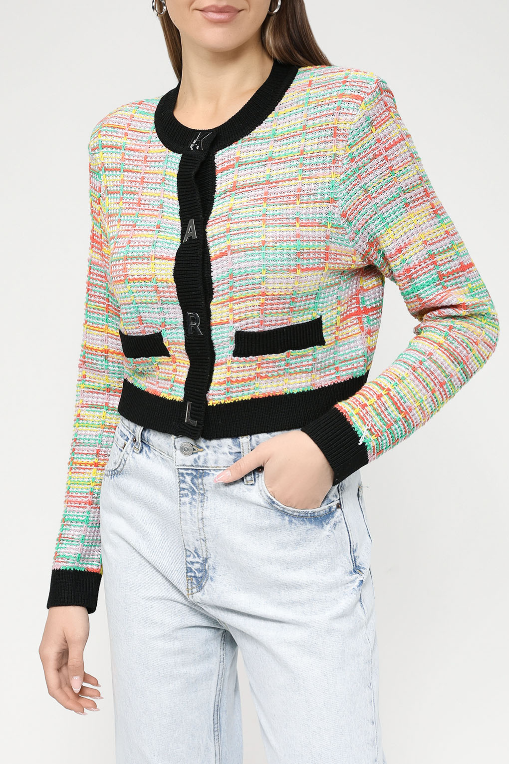 

Кардиган женский Karl Lagerfeld 235W2002 разноцветный M, 235W2002