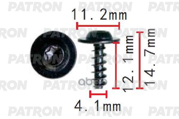 фото Винт металлический audi,seat,skoda,volkswagen применяемость: саморез с внутренним torx pat patron