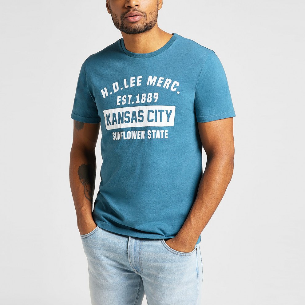 

Футболка мужская Lee SS KANSAS CITY TEE TEAL голубая S, SS KANSAS CITY TEE TEAL