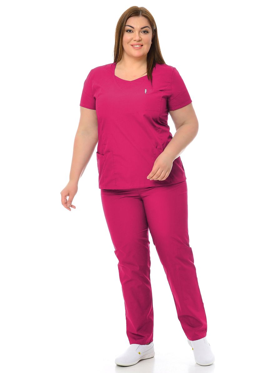 фото Костюм медицинский женский medicalwear олеся 104 розовый 52 ru