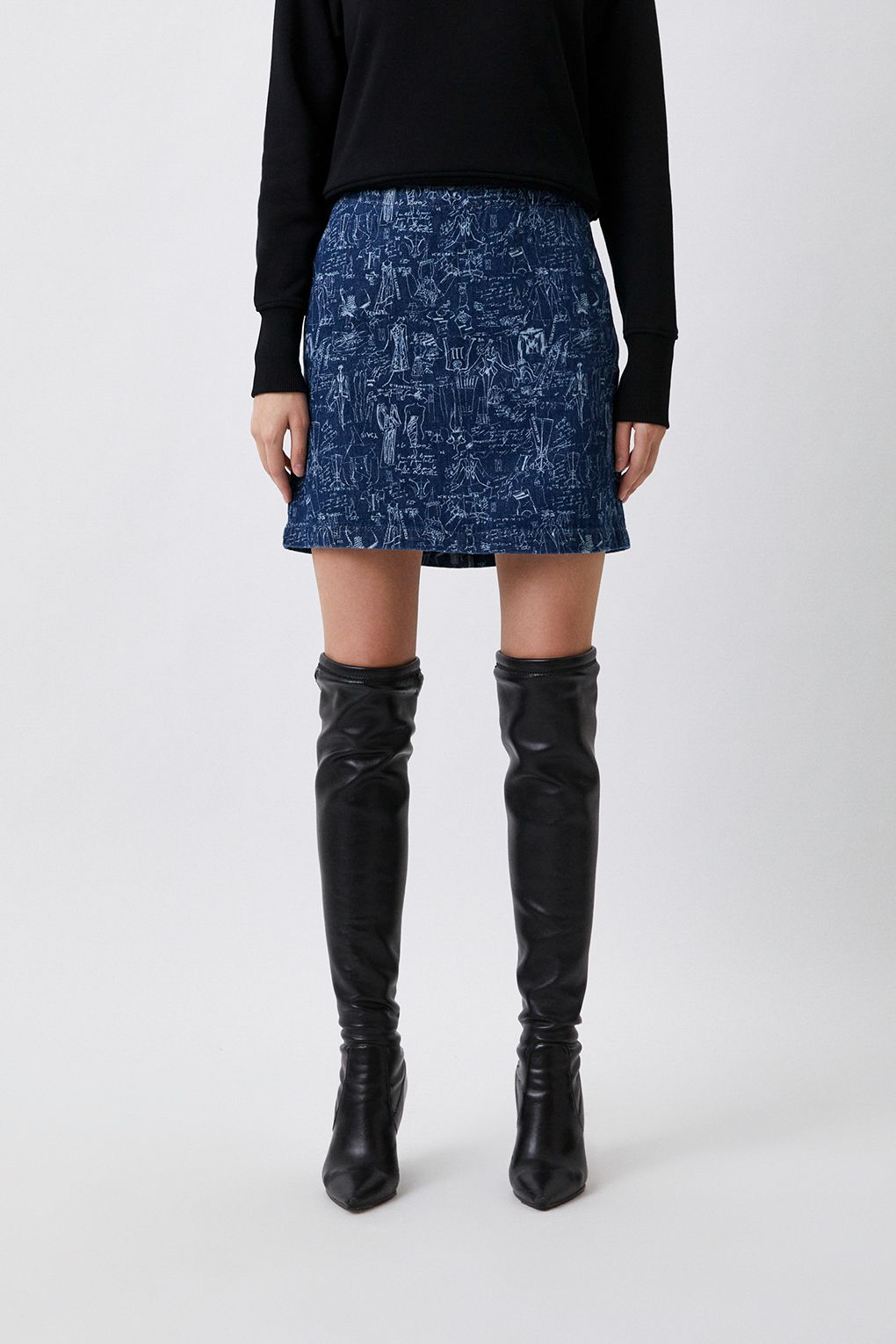 

Юбка женская Karl Lagerfeld 235W1201 голубая M, Голубой, 235W1201