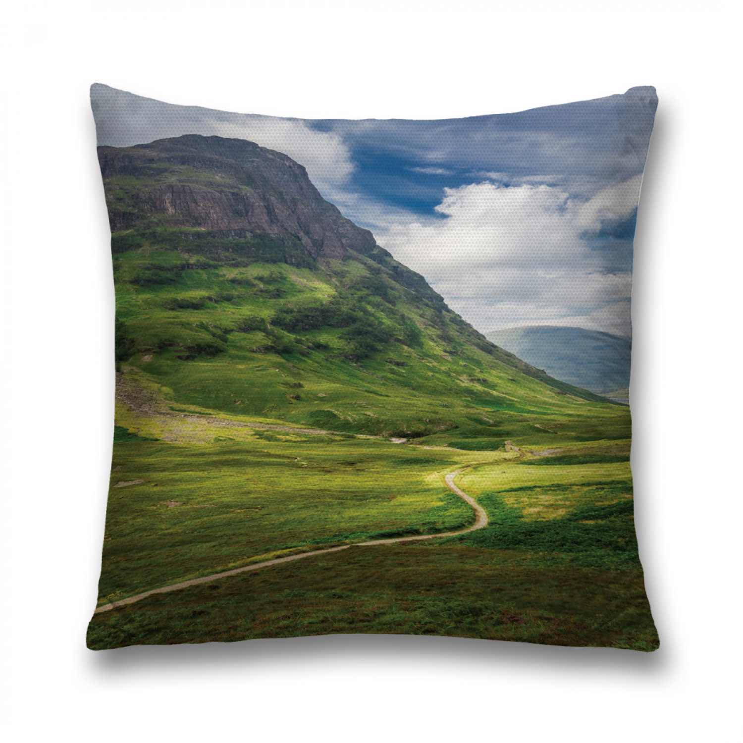 

Наволочка декоративная JoyArty "Шотландские горы" на молнии, 45x45 см, Зеленый, Шотландские горы