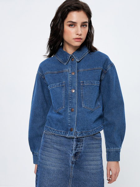 

Джинсовая куртка женская ZARINA 3225445645 синяя 2XS, Синий, 3225445645