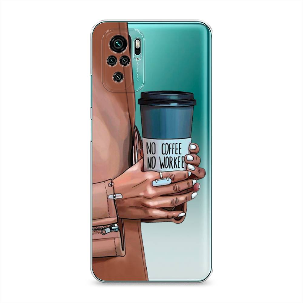 фото Силиконовый чехол "no coffee" на xiaomi redmi note 10s awog