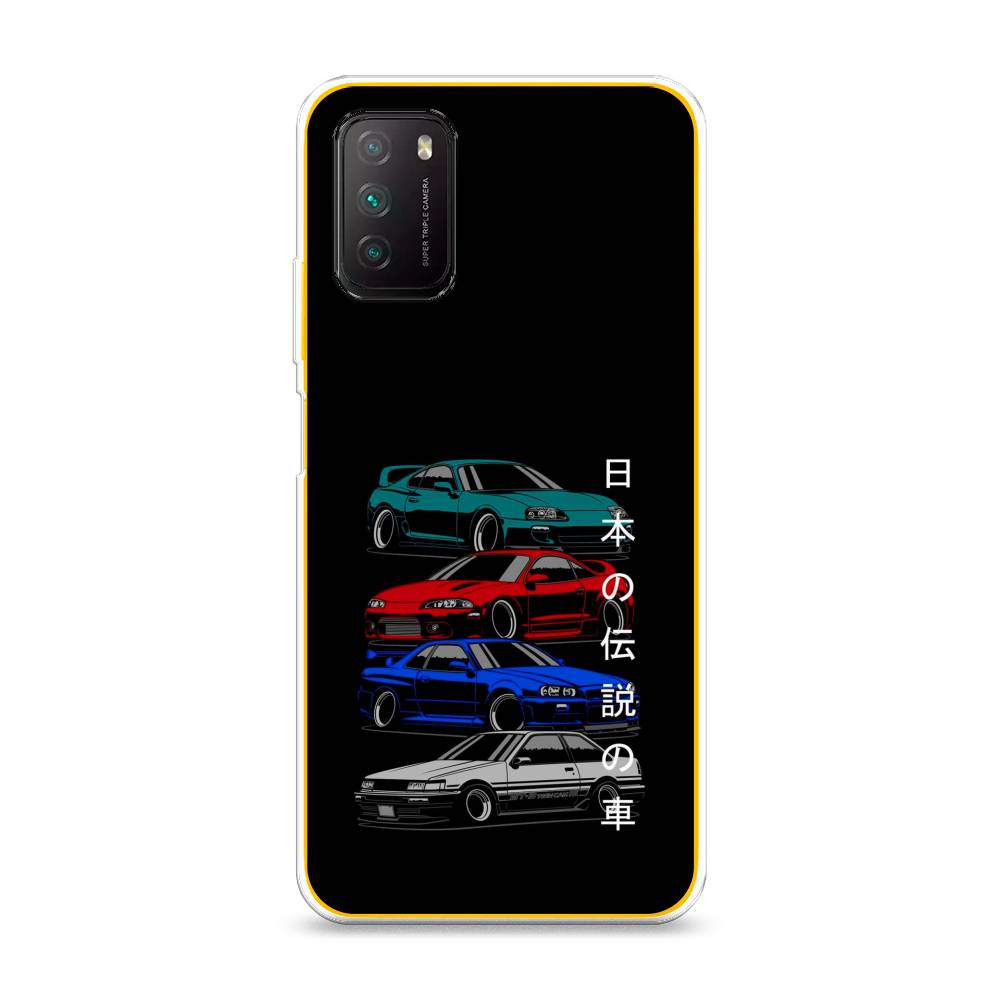 

Чехол Awog на Poco M3 "JDM Legend cars", Разноцветный, 39550-5