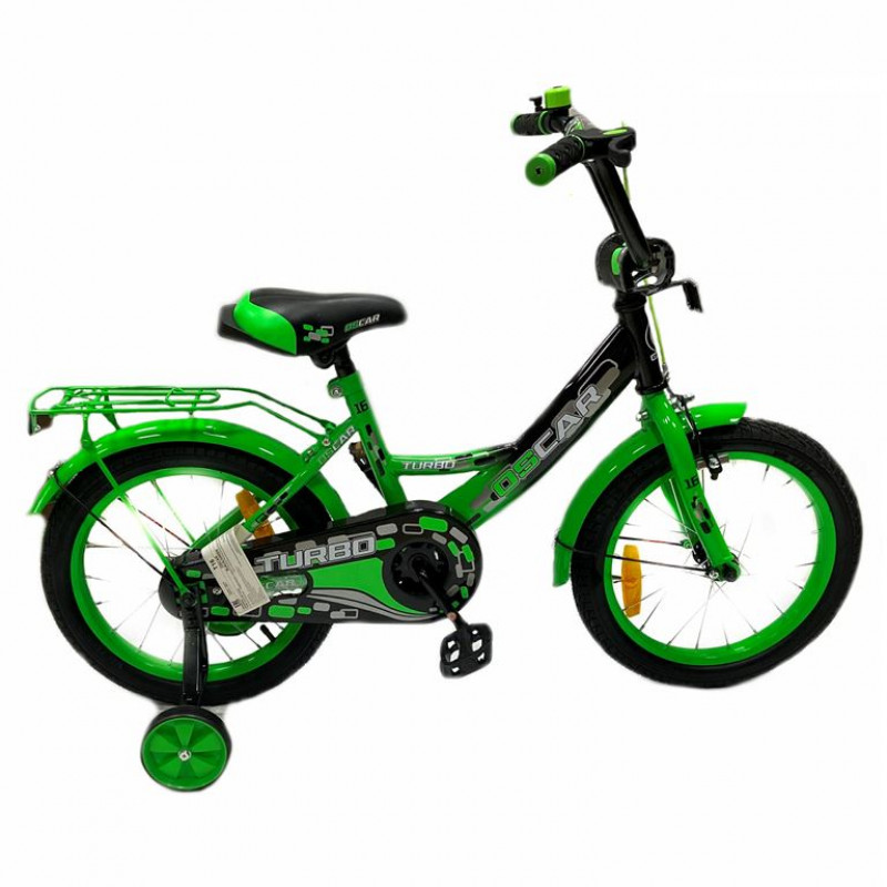 

Велосипед 16 OSCAR TURBO Black-GREEN (черный/зеленый) 2021