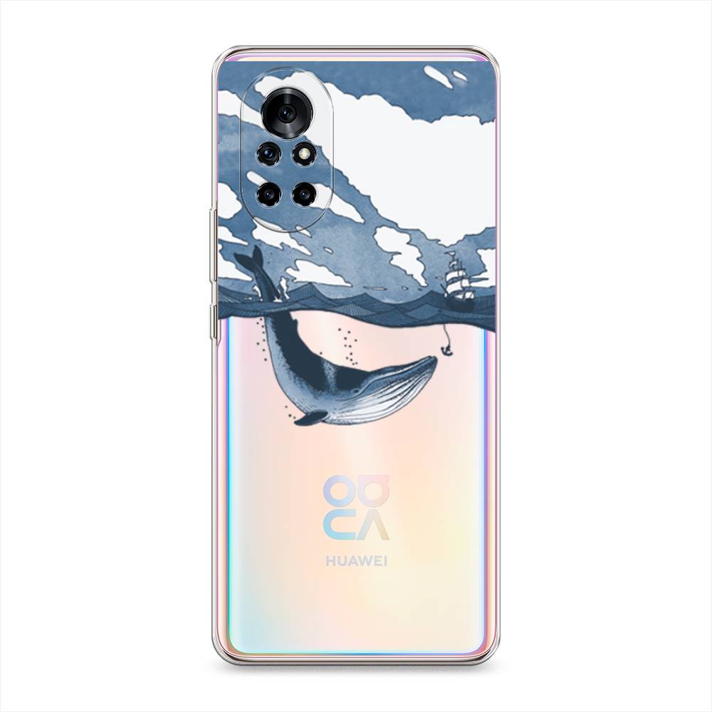 

Чехол на Honor V40 Lite "Большой кит", Синий, 6105750-1