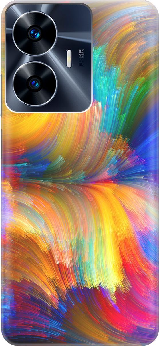 

Силиконовый чехол на Realme C55 с принтом "Акварельное небо", Желтый;фиолетовый, 159490