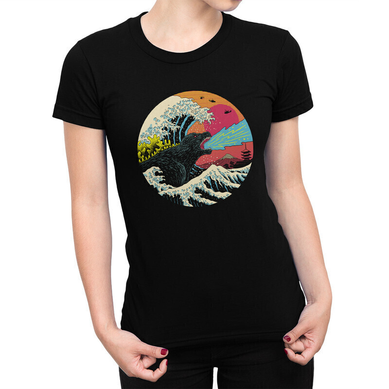 

Футболка женская Dream Shirts Большая волна в Канагаве 10003901 черная 3XL, Большая волна в Канагаве 10003901