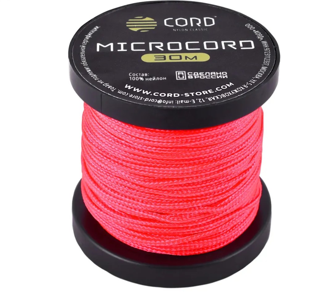

Микрокорд CORD катушка 30м (neon pink), Розовый, УТ-00063913