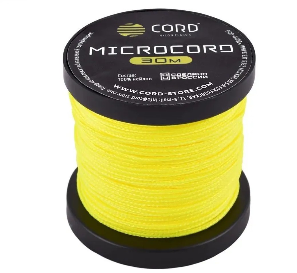 

Микрокорд CORD катушка 30м (neon yellow), Желтый, УТ-00063914