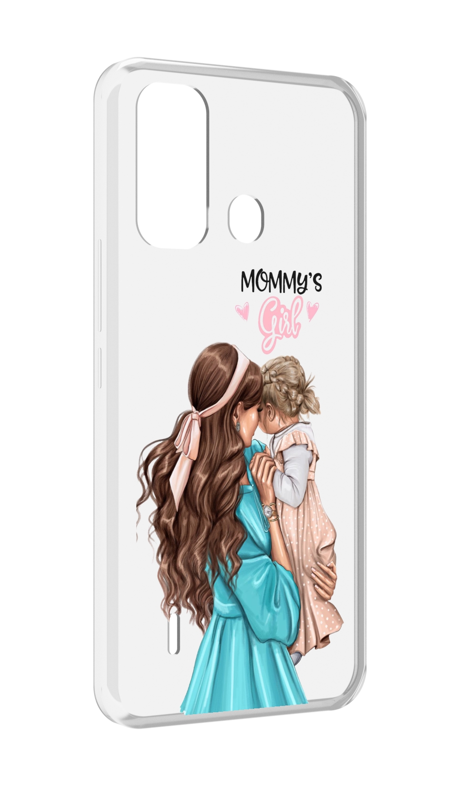 

Чехол MyPads Мама-девочки женский для ITEL A49 / A58 / A58 Pro, Прозрачный, Tocco