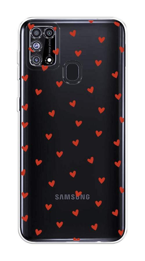 

Чехол на Samsung Galaxy M31 "Red hearts", Красный;прозрачный, 2100750-1