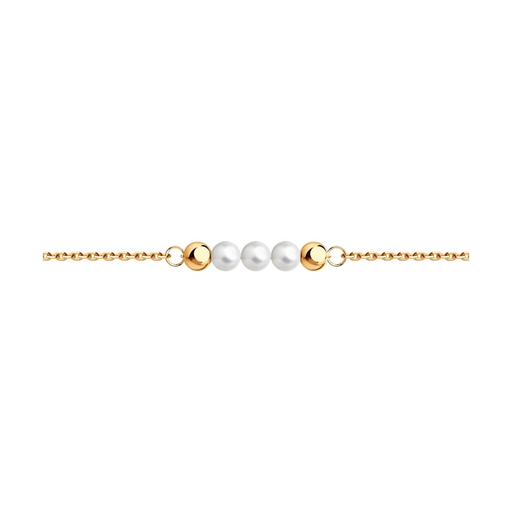

Браслет из серебра с искусственным жемчугом р. 19 SOKOLOV 93050182, 93050182
