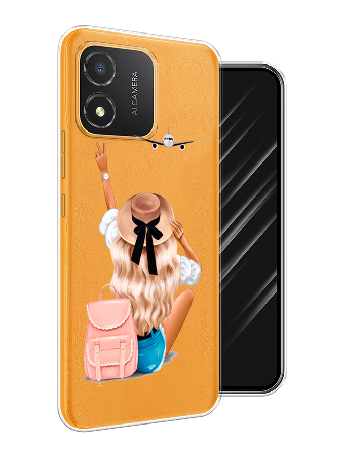 

Чехол Awog на Honor X5 "Автостопом самолетом", Бежевый;белый, 6120950-7
