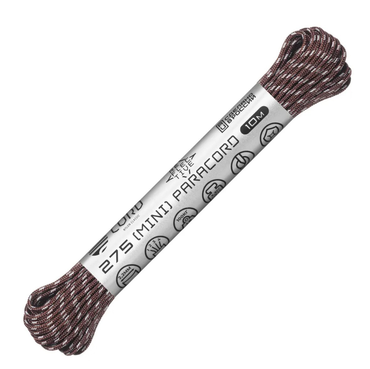 

Паракорд 275 CORD 10м световозвращающий (bordo), Красный, УТ-00071672