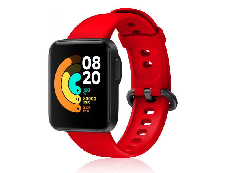 

Ремешок DF для Xiaomi Mi Watch Lite Silicone Red xiClassicband-06, Xiaomi Mi Watch Lite