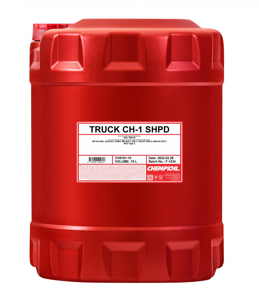 фото 15w-40 ch-1 truck shpd, ch-4/sl 20л (мин. мотор. масло) chempioil