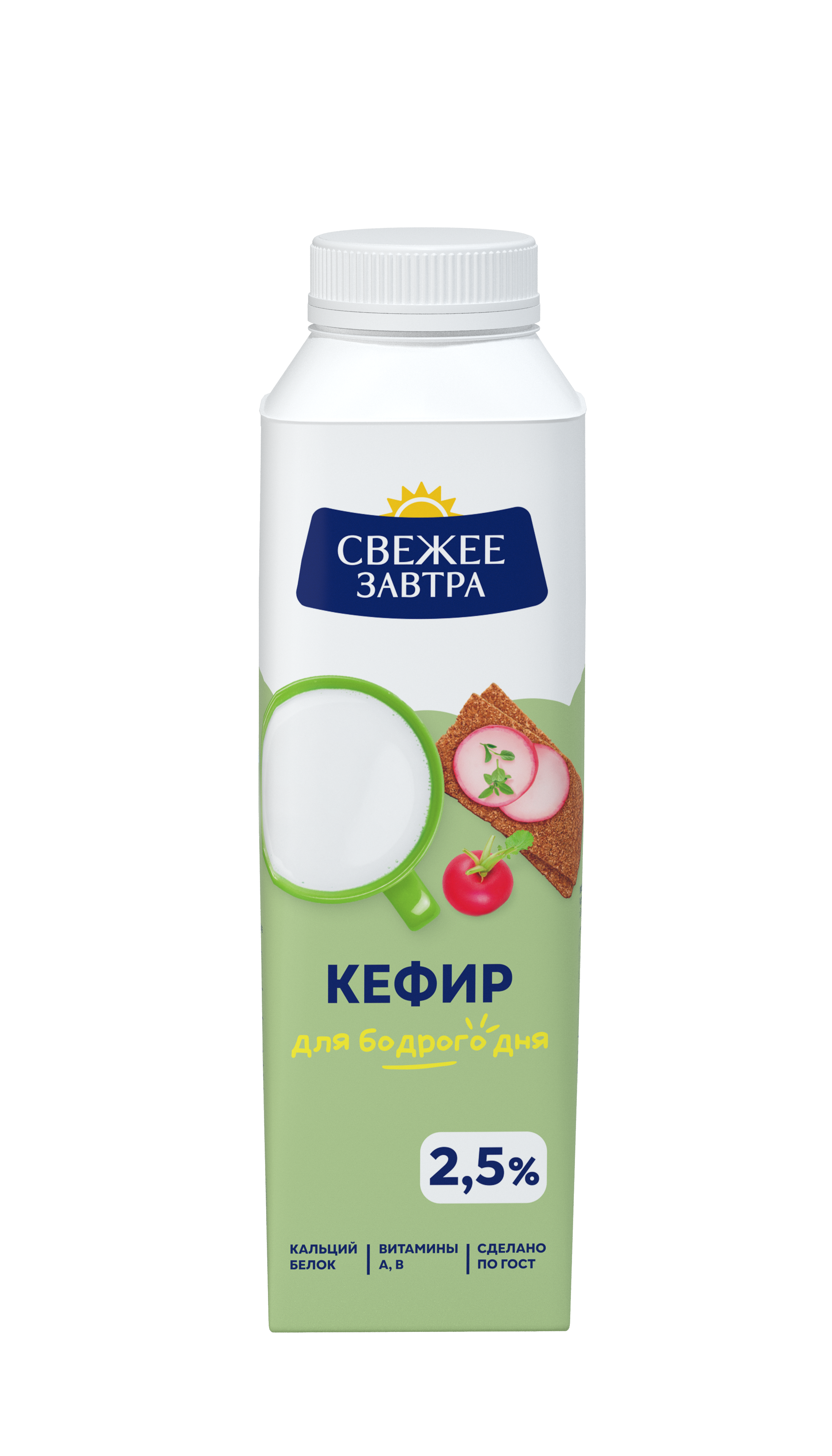 Кефир Свежее Завтра 2,5% бзмж 500 г